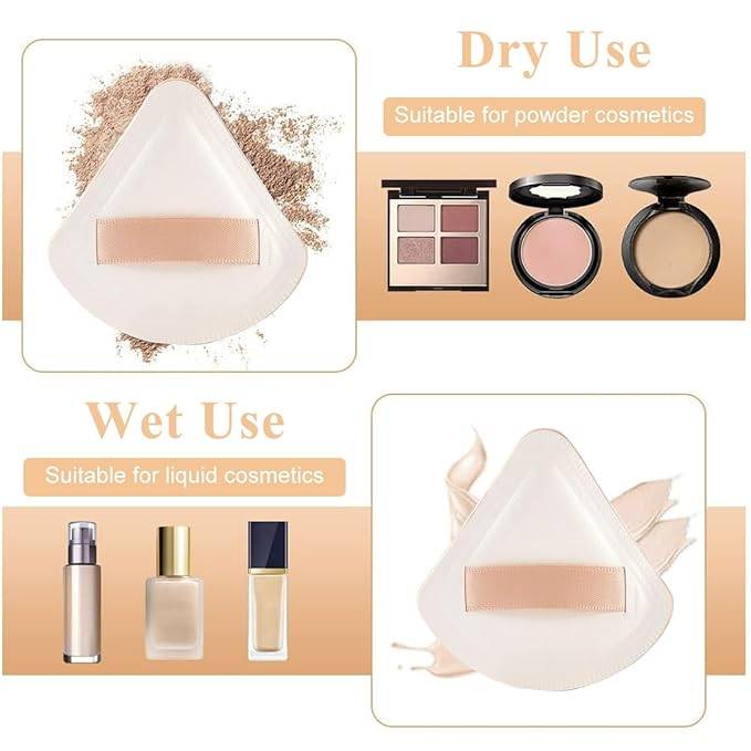 Fluffy Make Up Puff - Triangle, Velvety Soft, Smooth Coverage And Non - Toxic | C83 - view 4