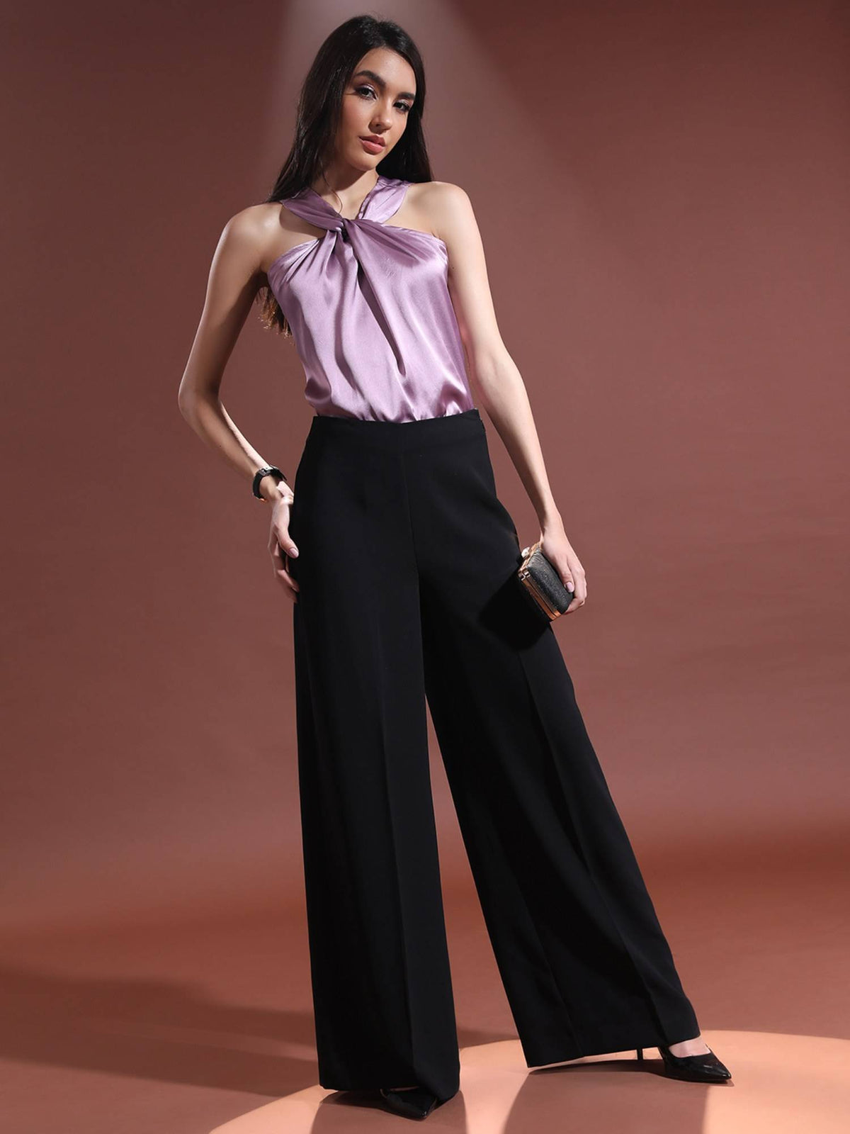 Women's Purple Regular Top | HT67 - view 3