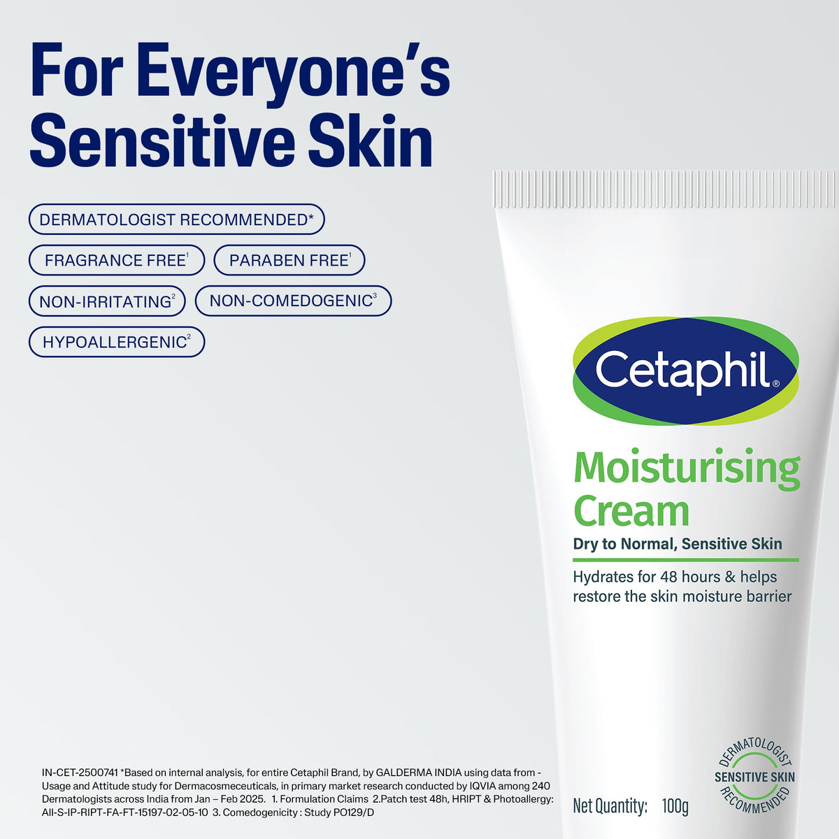 Cetaphil Moisturising Cream 100 g for dry to normal, sensitive skin