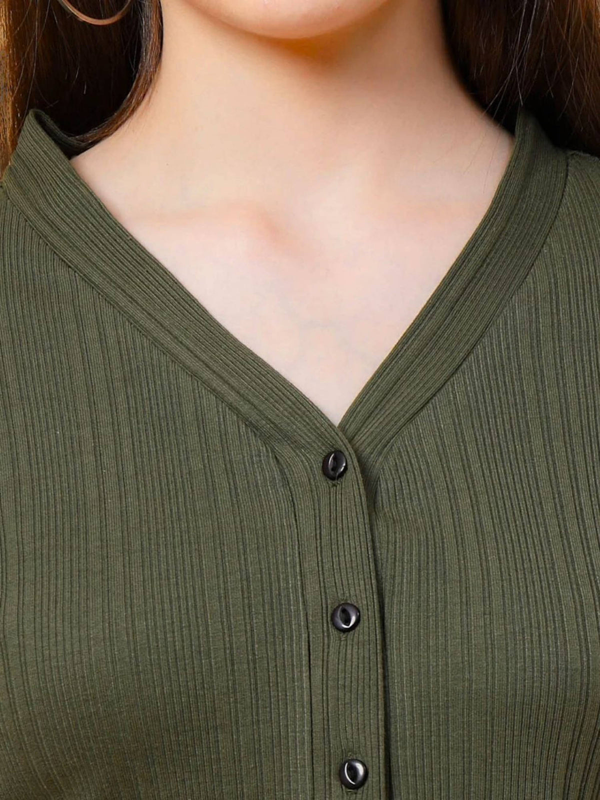 Women Black Solid Drop Needle Half Sleeves Crop Top | CT61 - view 9