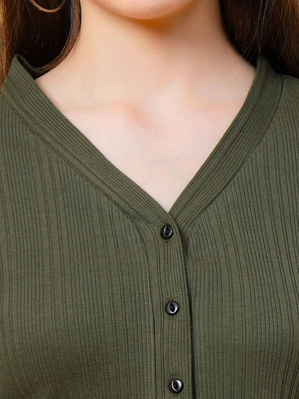 Women Steel Blue Solid Drop Needle Half Sleeves Crop Top | CT61 - view 9