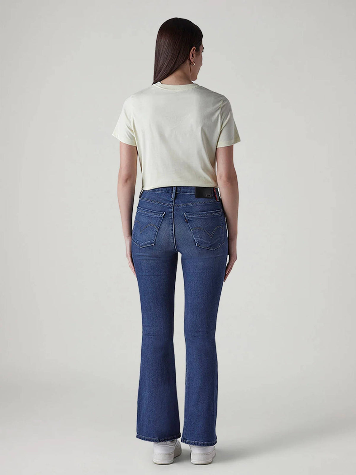 Womens 726 Blue Flared Fit High Rise Redloop Jeans | BT10 - view 2