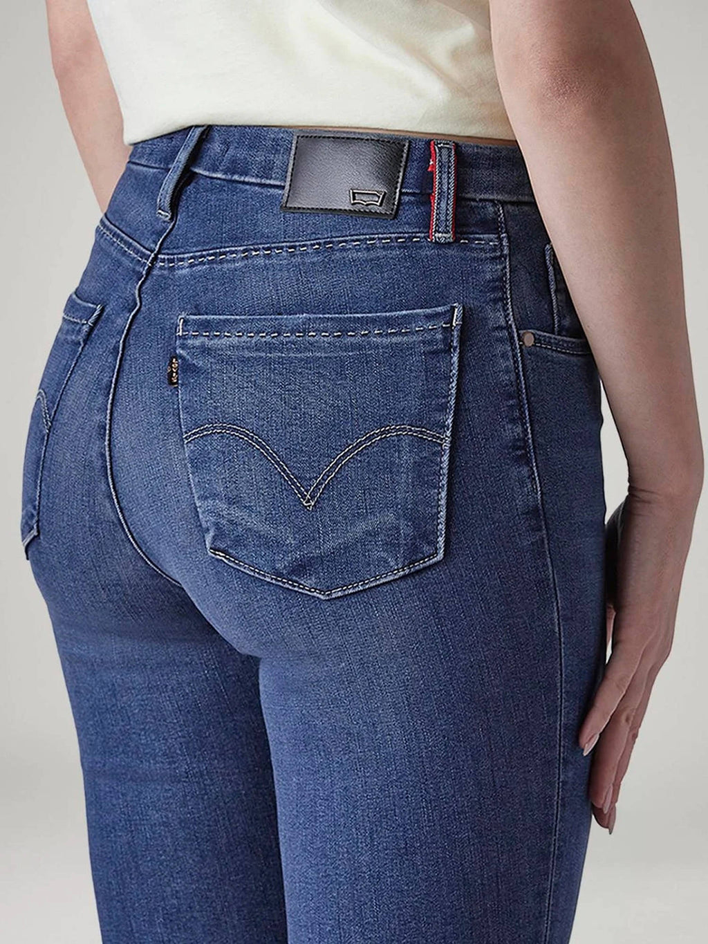 Womens 726 Blue Flared Fit High Rise Redloop Jeans | BT10 - view 4