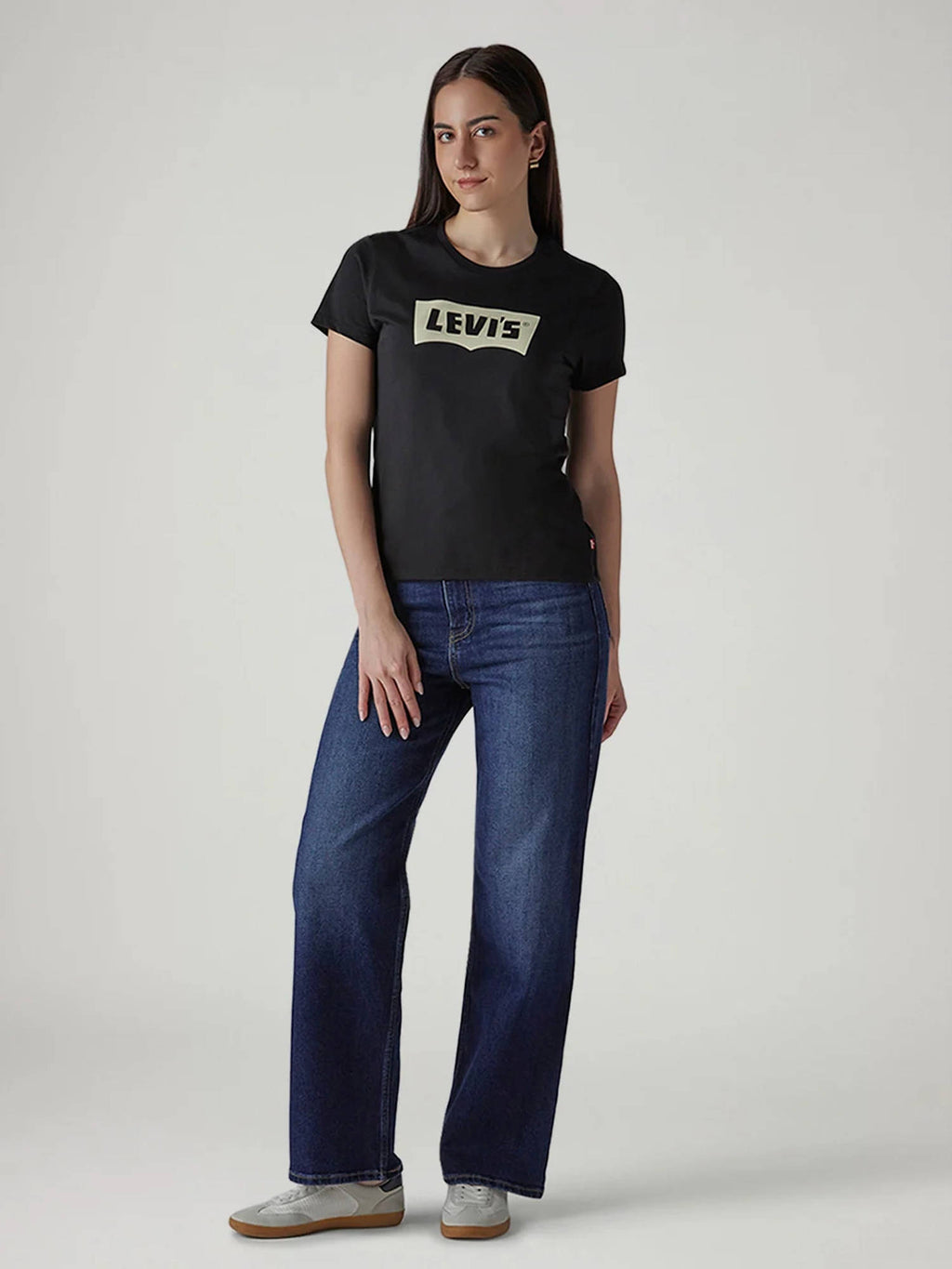 Womens Dark-Blue Comfortable Fit High Rise Jeans | ST23 - view 5