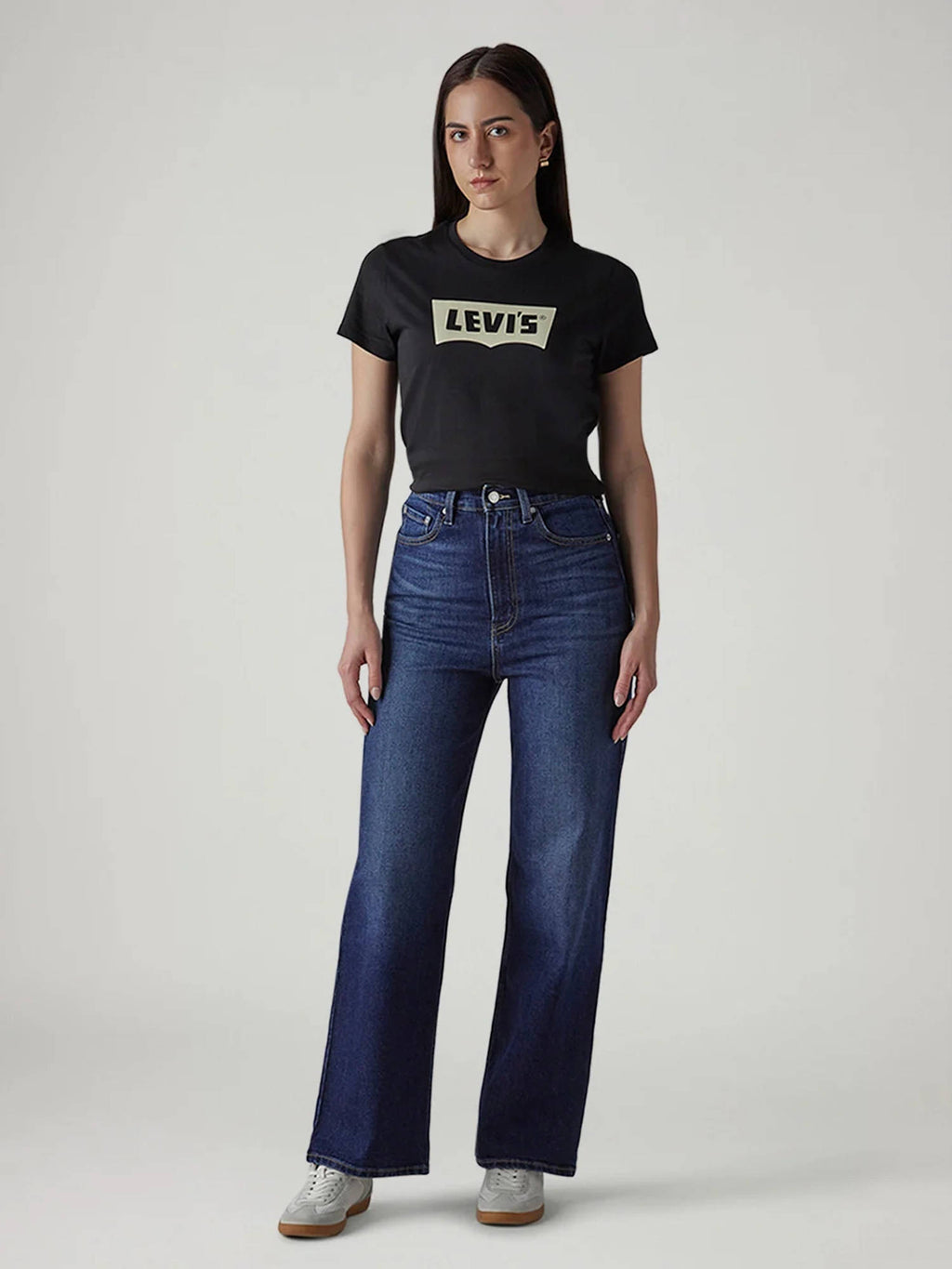 Womens Dark-Blue Comfortable Fit High Rise Jeans | ST23 - view 6