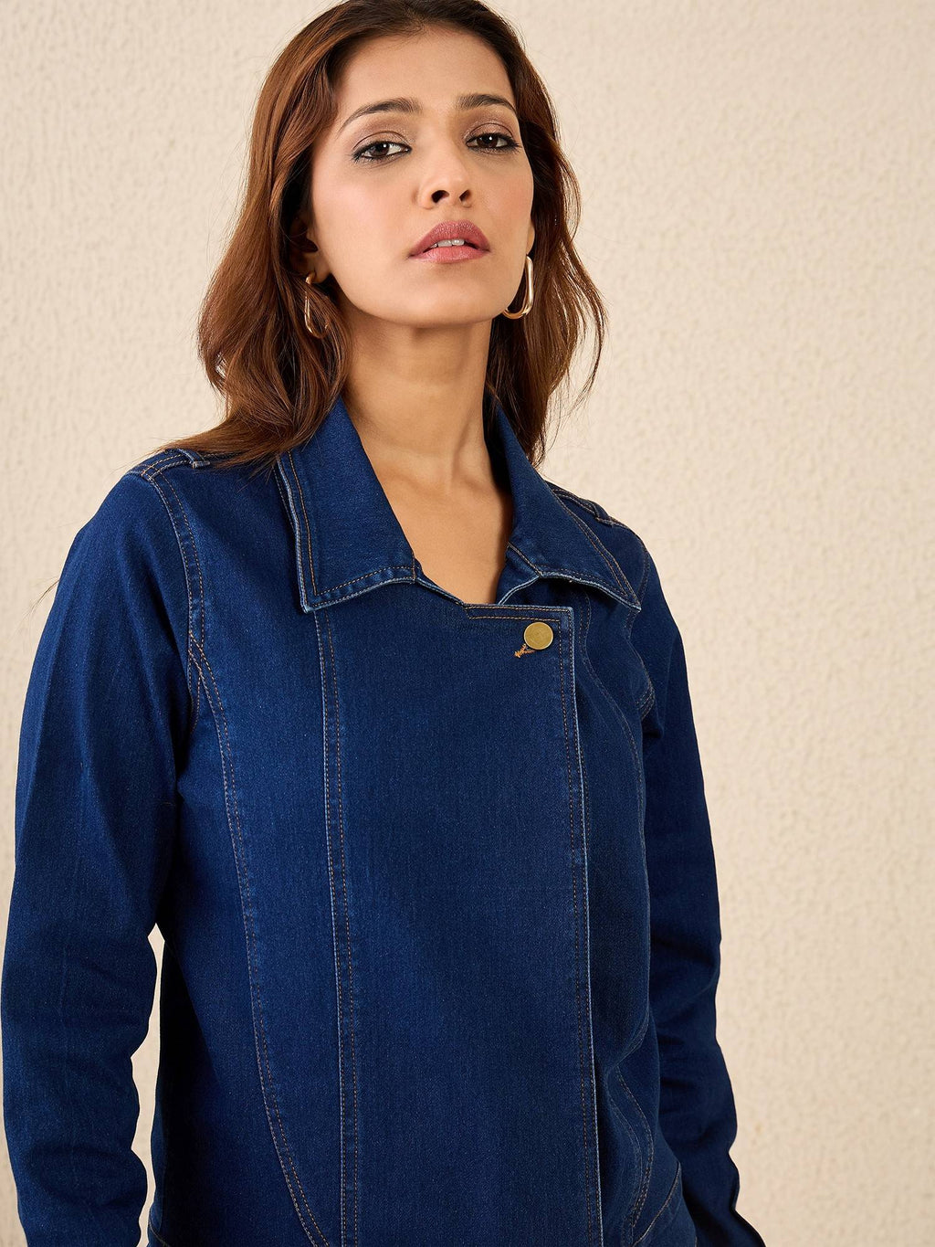 Women's Blue Tailored Denim Jacket | JC78 - view 5