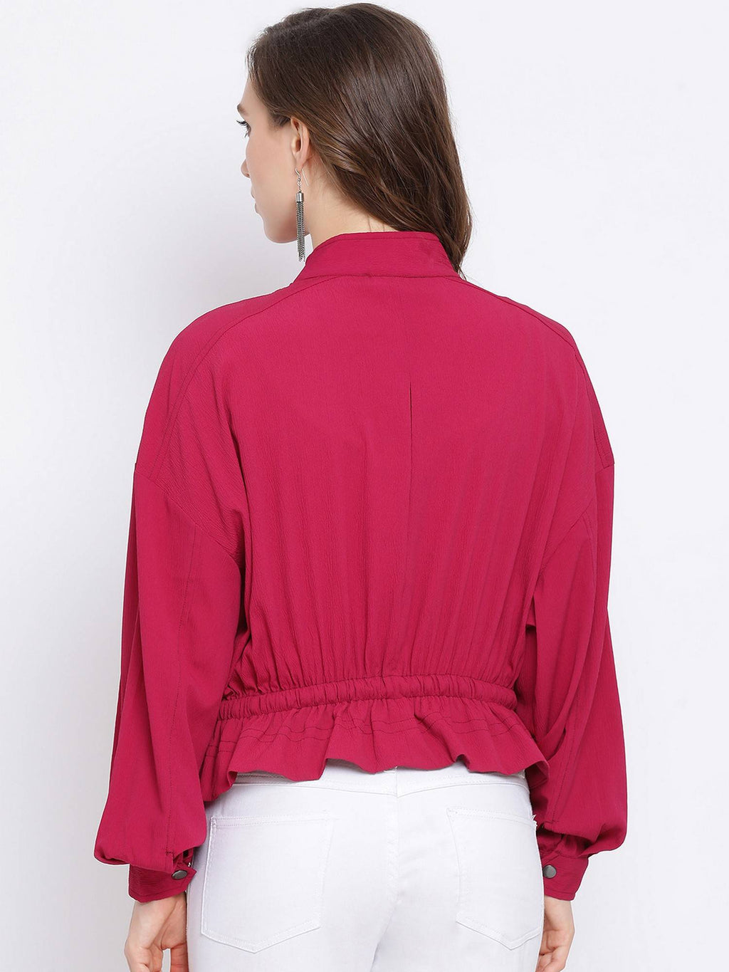 Fuchsia Land Women's Maroon Jacket | JC78 - view 5