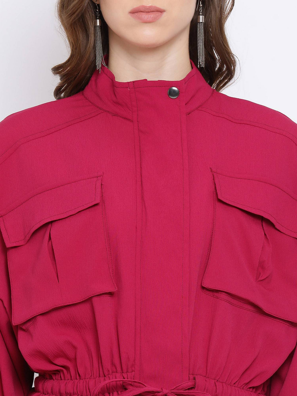 Fuchsia Land Women's Maroon Jacket | JC78 - view 6