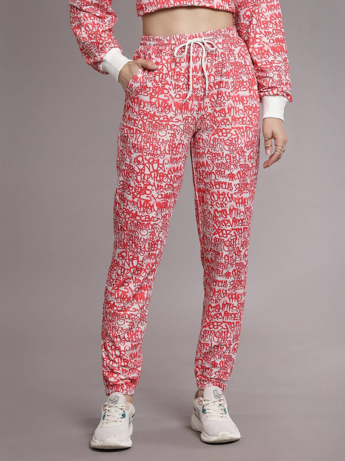 Red Printed Jogger | WJ89 - view 1