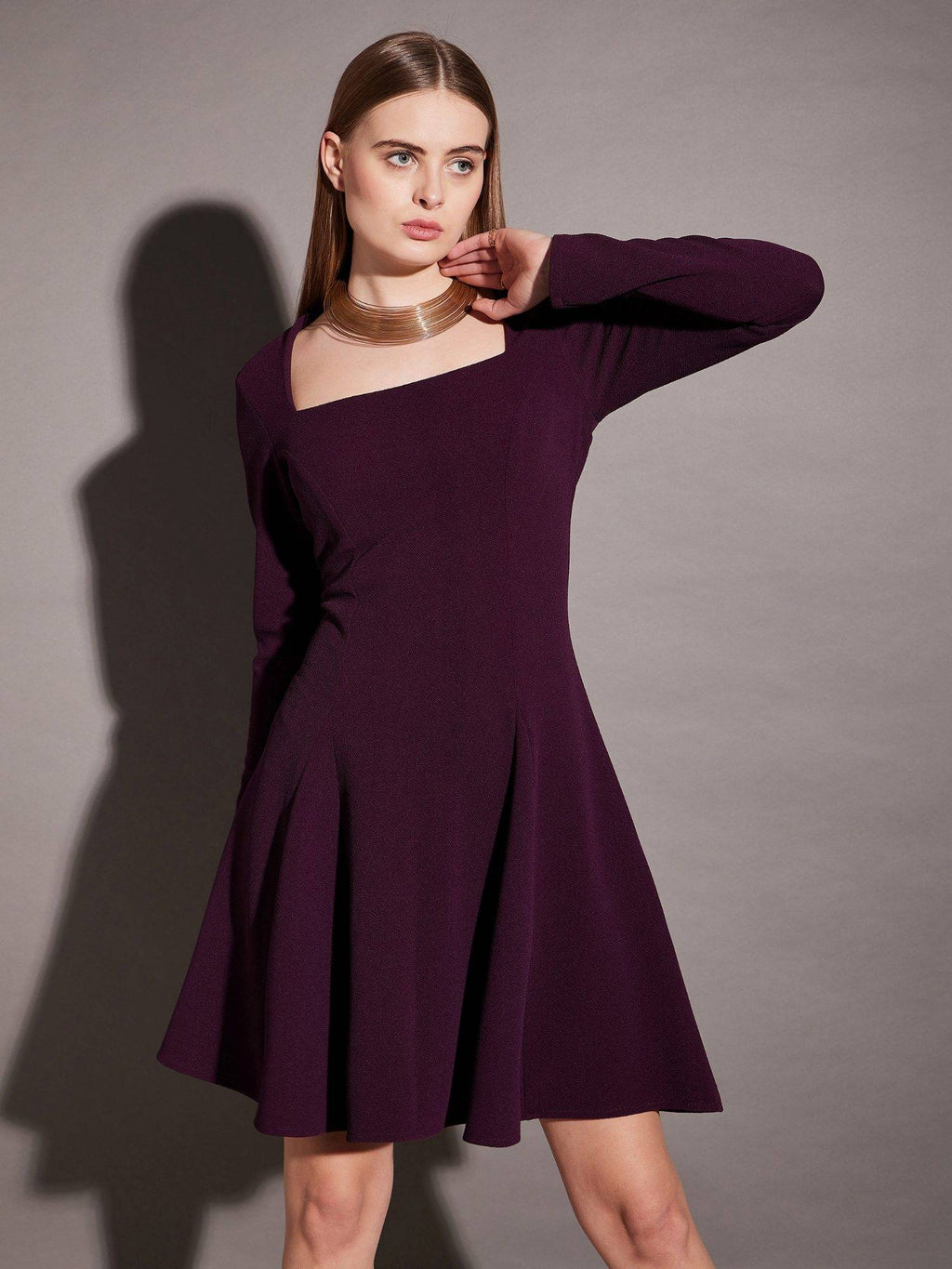 Short Flare Dress with Cut-Out Back | D56 - view 1