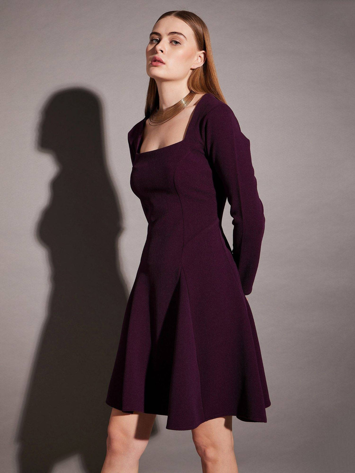 Short Flare Dress with Cut-Out Back | D56 - view 3
