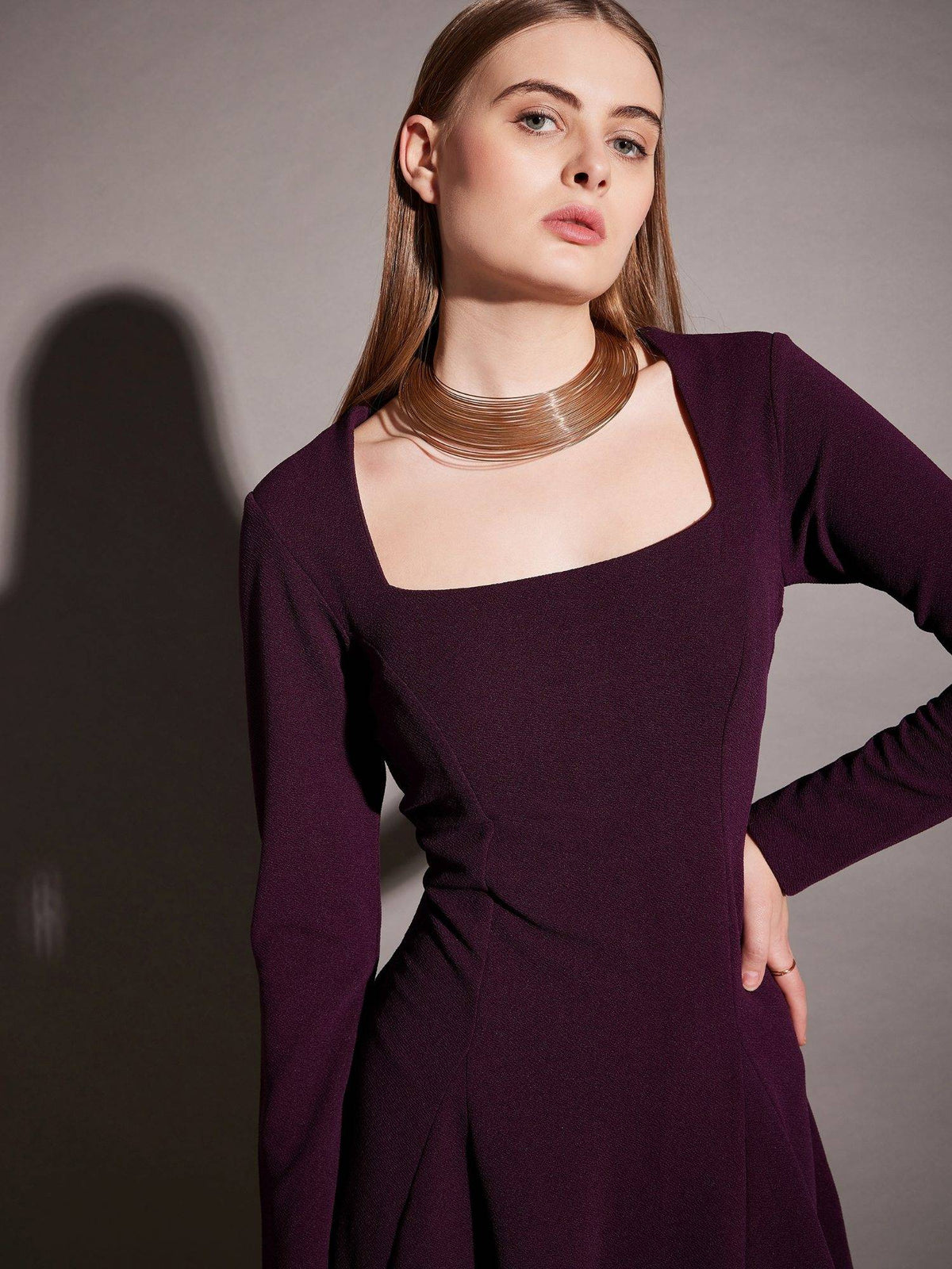 Short Flare Dress with Cut-Out Back | D56 - view 4