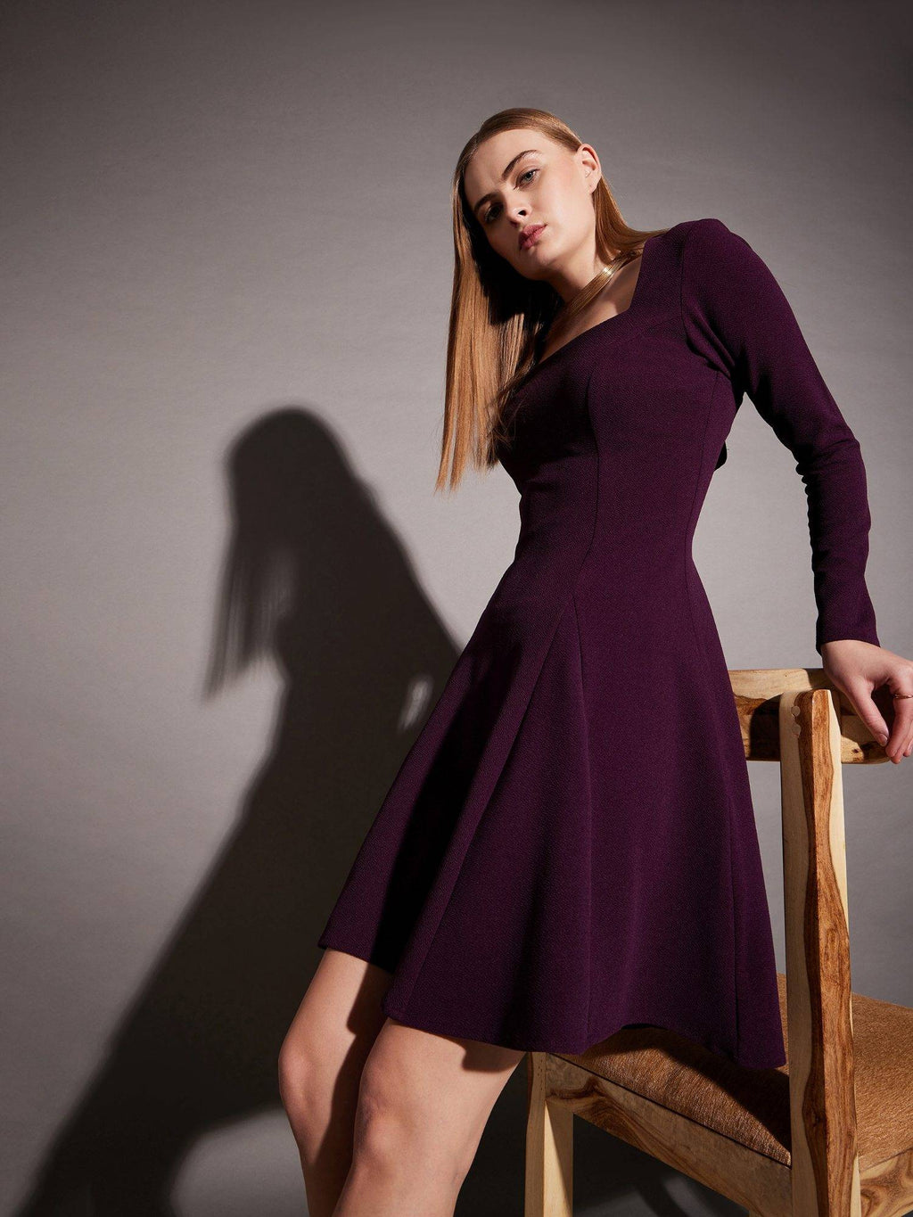 Short Flare Dress with Cut-Out Back | D56 - view 8