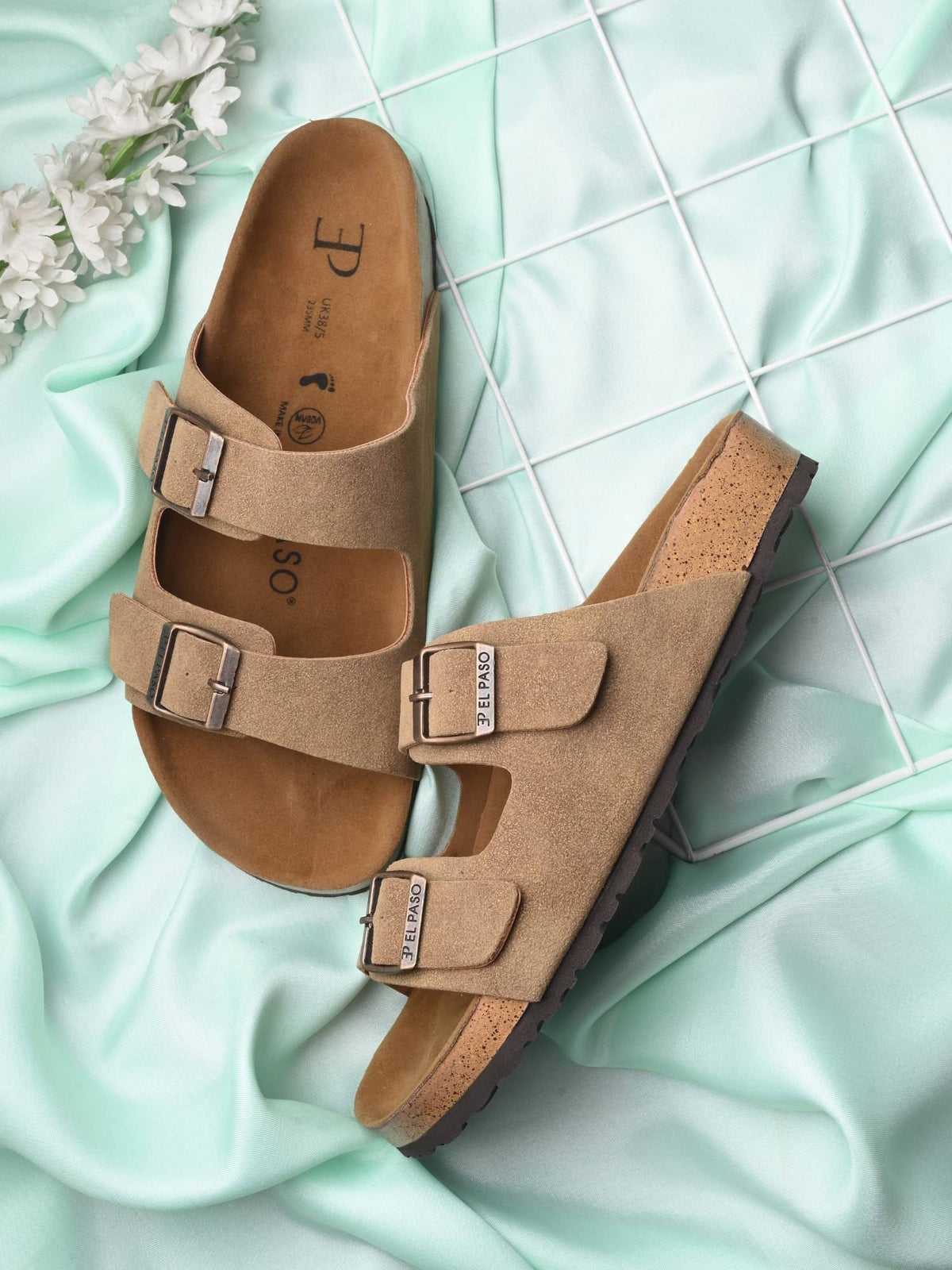 Women Camel Faux Leather Casual Sandals | SD89 - view 1