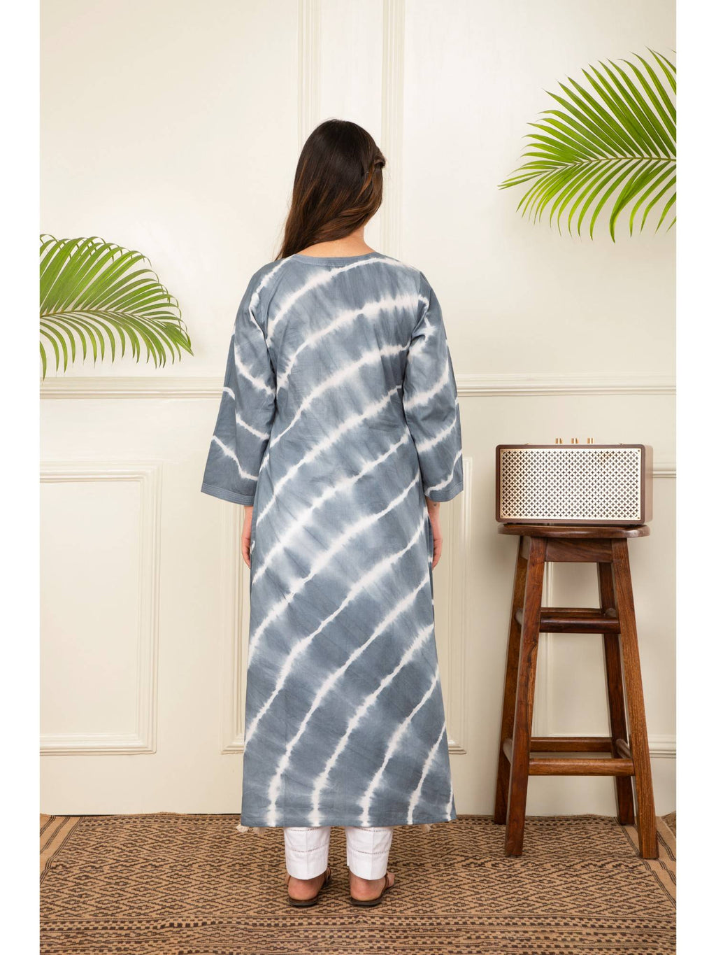 Red Lehariya Tie Dye Kurta | KDG - view 11