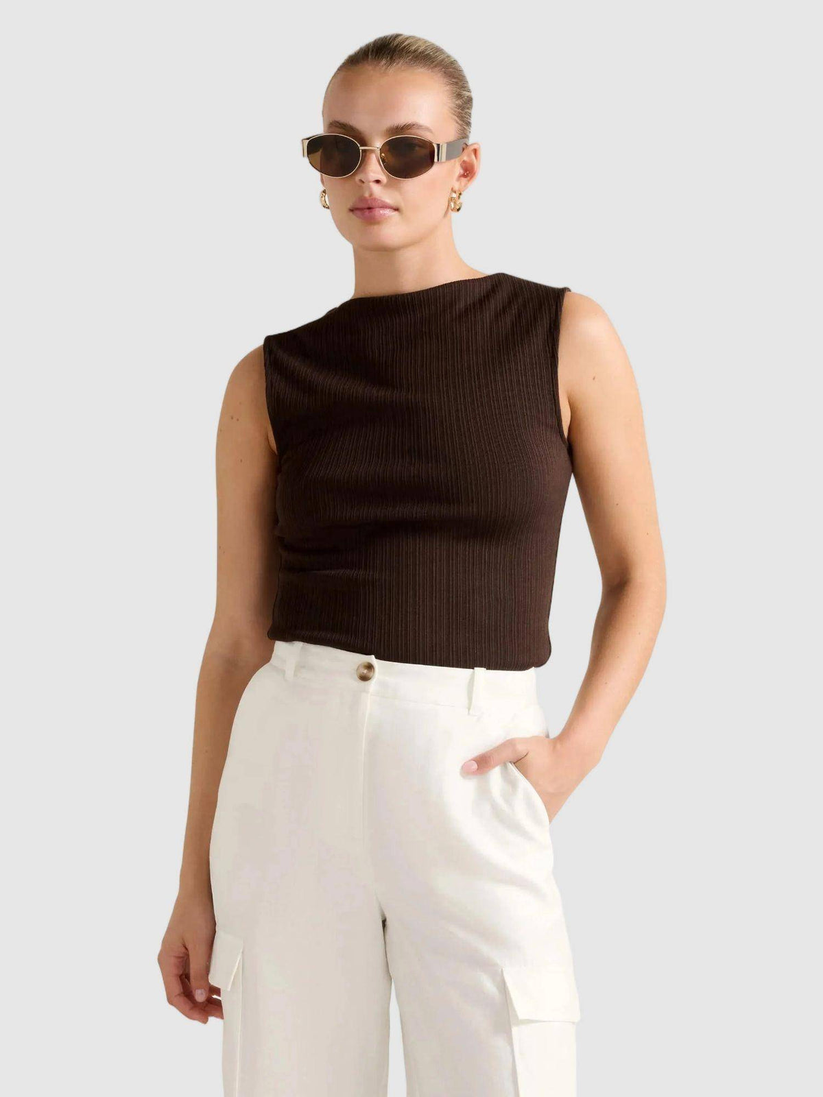 Frankie Boat Neck Tank Top | TT98 - view 1