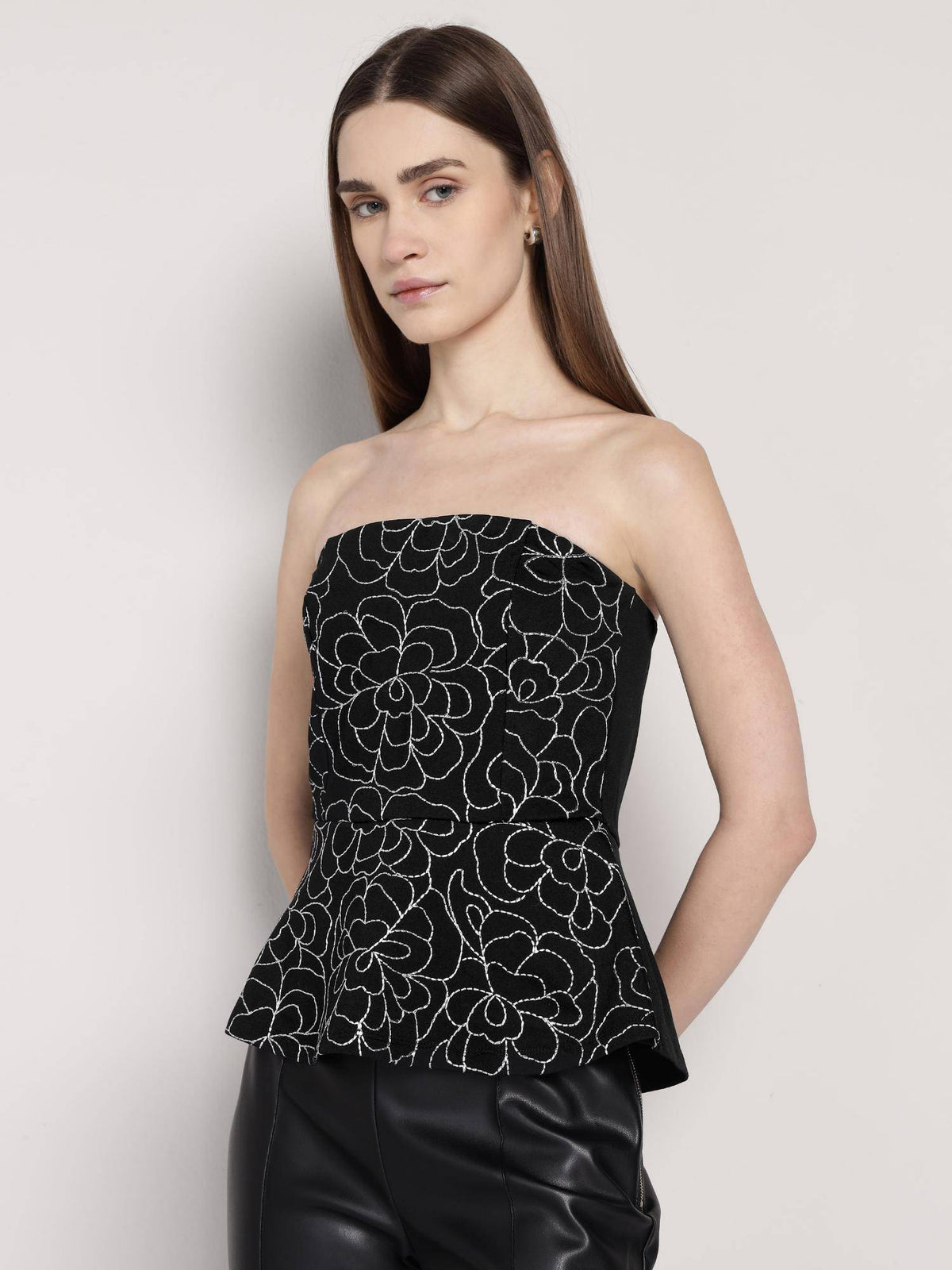 Black Peplum Top | TT90 - view 8