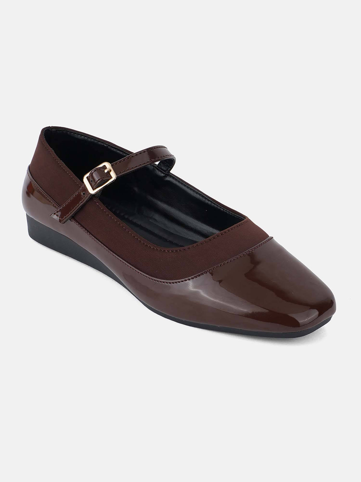 Brown Elegant Mary Jane Ballerinas for Women | F61 - view 3