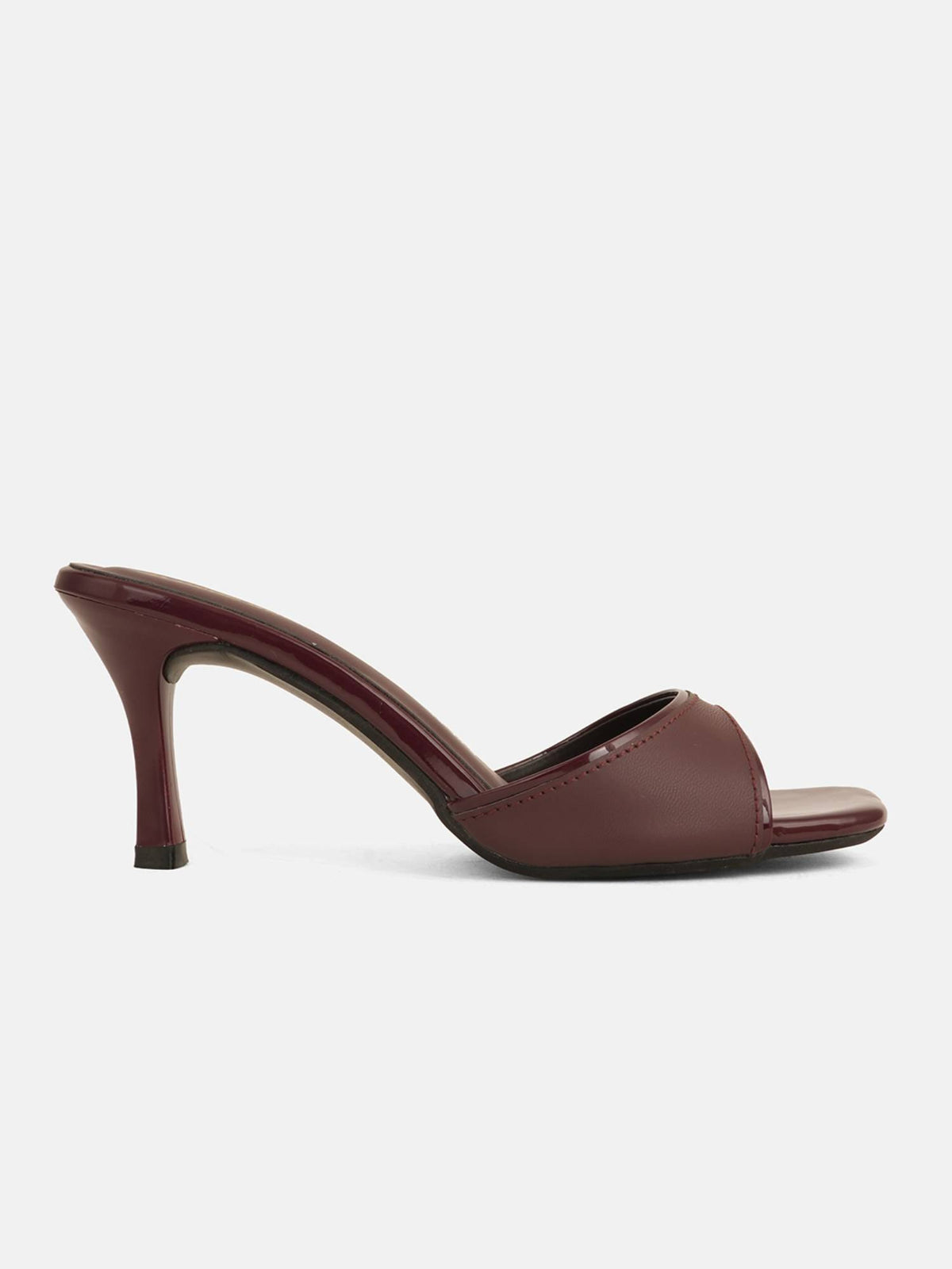 Women Burgundy Burgundy Open Toe Stilettos Heels | H78 - view 4