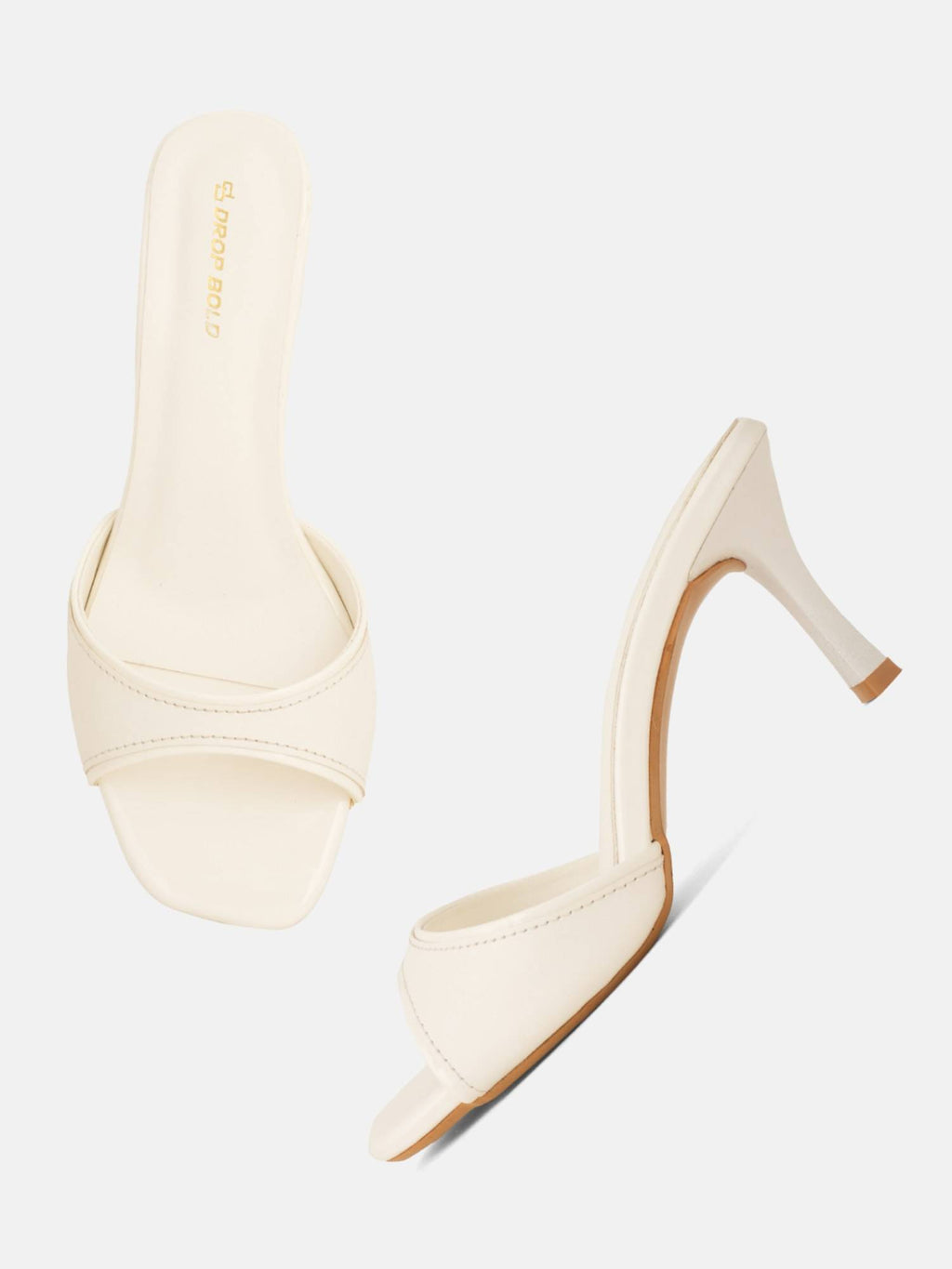 Women White White Open Toe Stilettos Heels | H78 - view 2