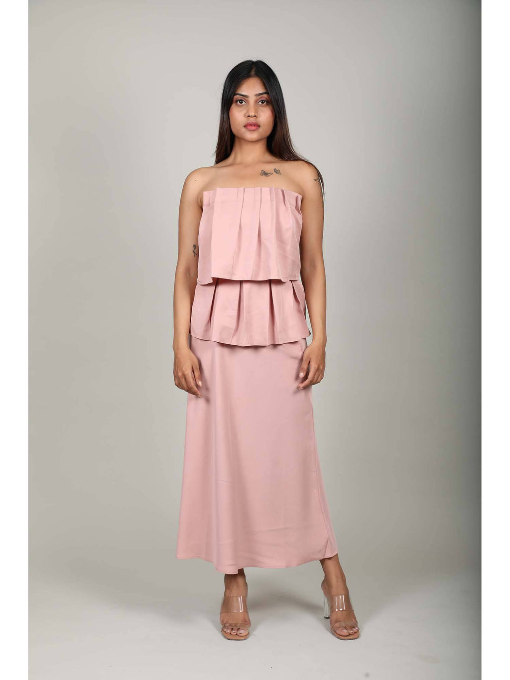 Pink Blush Fluted Tube Top | TT90 - view 1