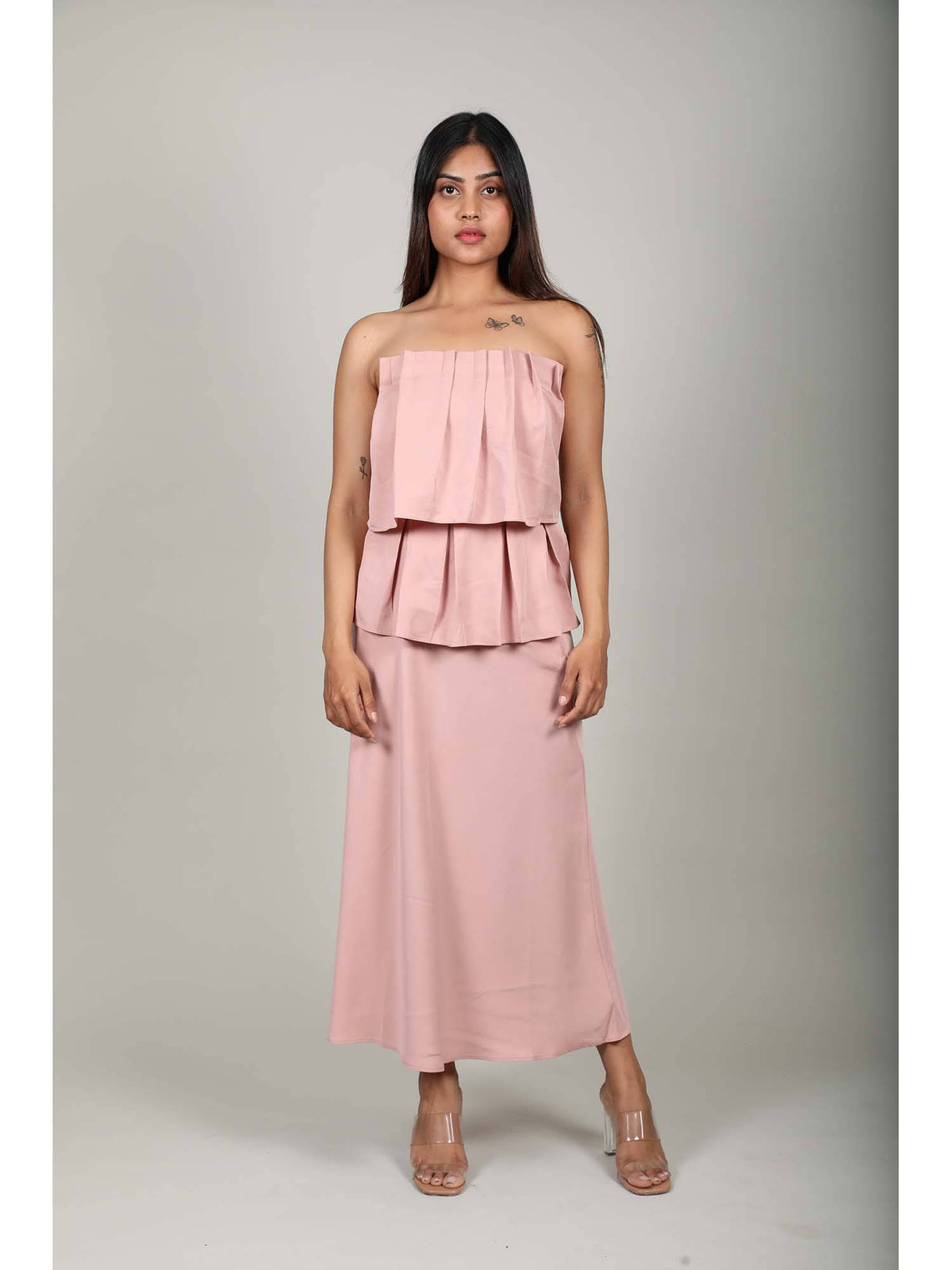 Pink Blush Fluted Tube Top | TT90 - view 1