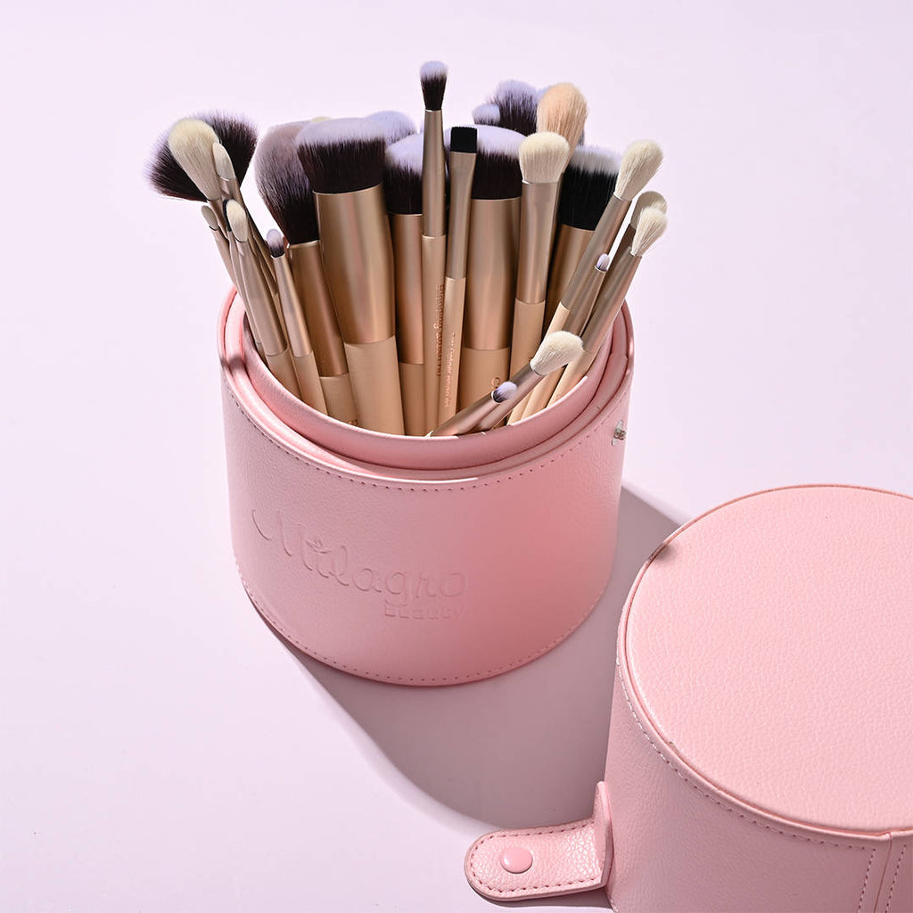 All You Need 30 Pcs Face & Eyes Makeup Brush Set with Travel Case Complete Kit | T32 - view 2