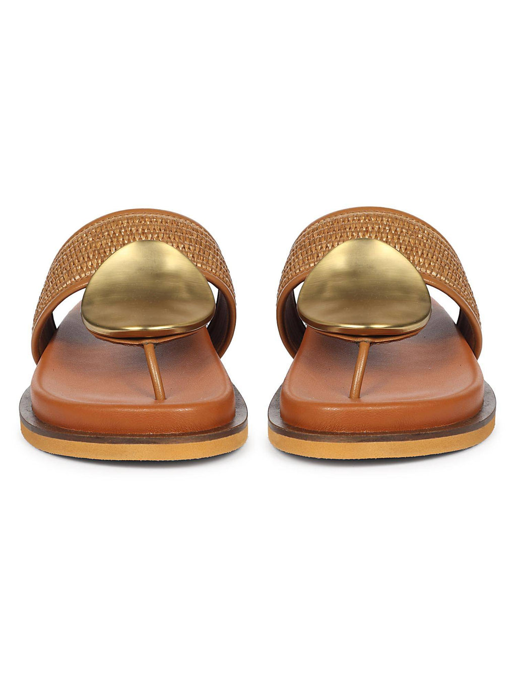 Women Viviblu Tan Leather Footbed Sandals | SD89 - view 4