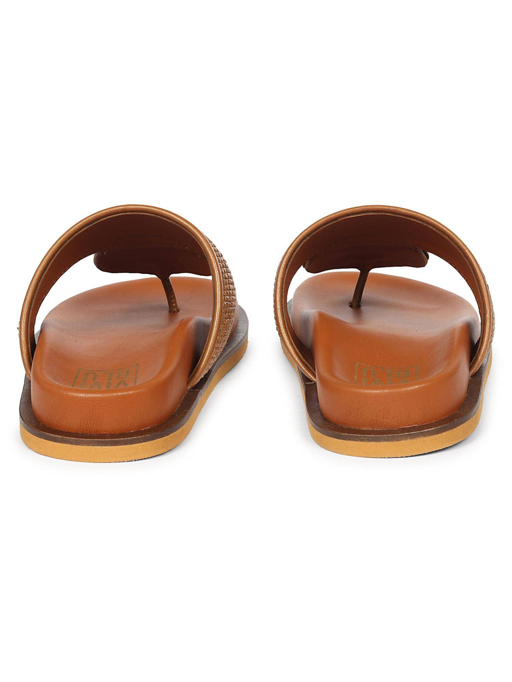 Women Viviblu Tan Leather Footbed Sandals | SD89 - view 5