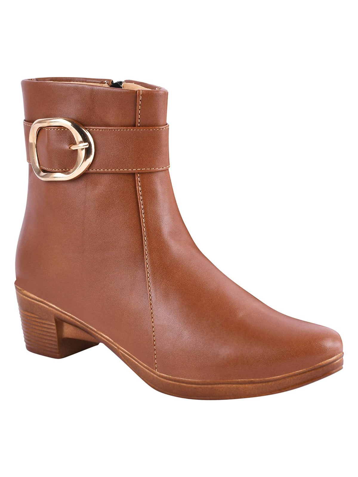 Comfortable Stylish Tan Casual Boots for Women | BT61 - view 2