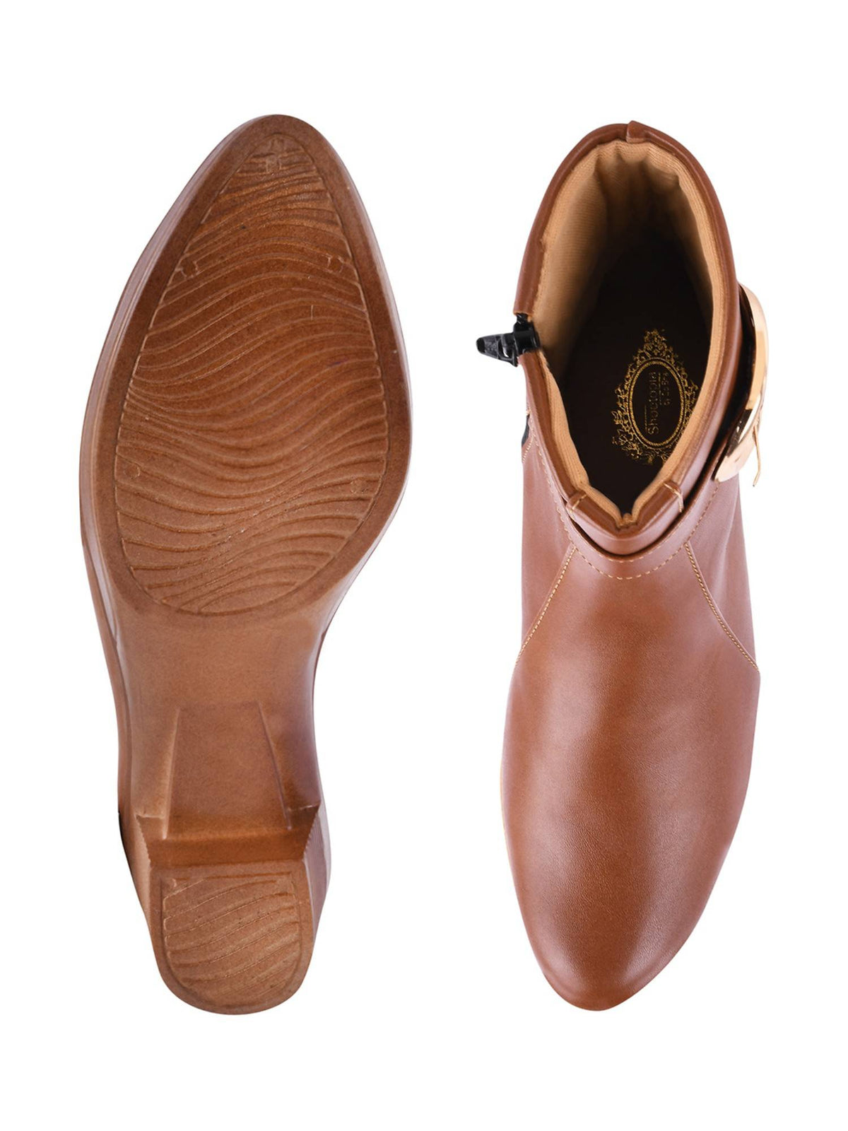 Comfortable Stylish Tan Casual Boots for Women | BT61 - view 5