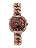 Brown Strap Rectangular Dial Watch for Women ( SP80096KM01W ) | W92 - view 1