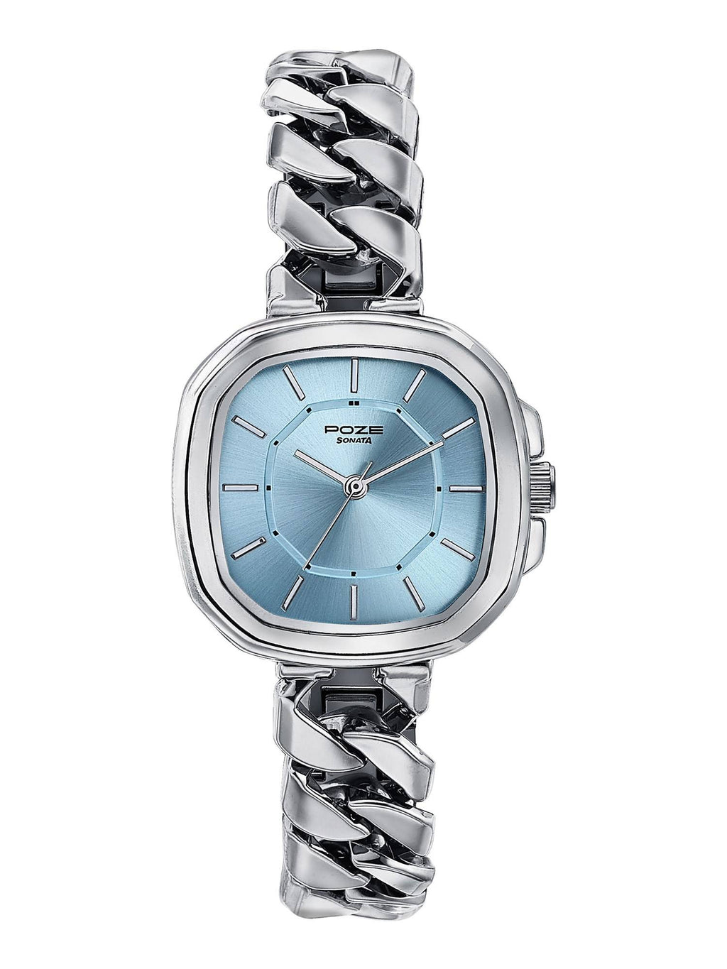 Rose Gold Strap Rectangular Dial Watch for Women ( SP80096WM01W ) | W92 - view 11