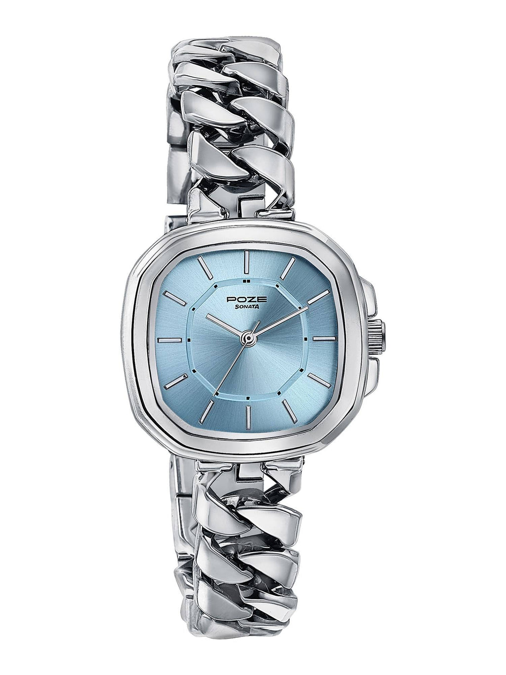 Rose Gold Strap Rectangular Dial Watch for Women ( SP80096WM01W ) | W92 - view 12