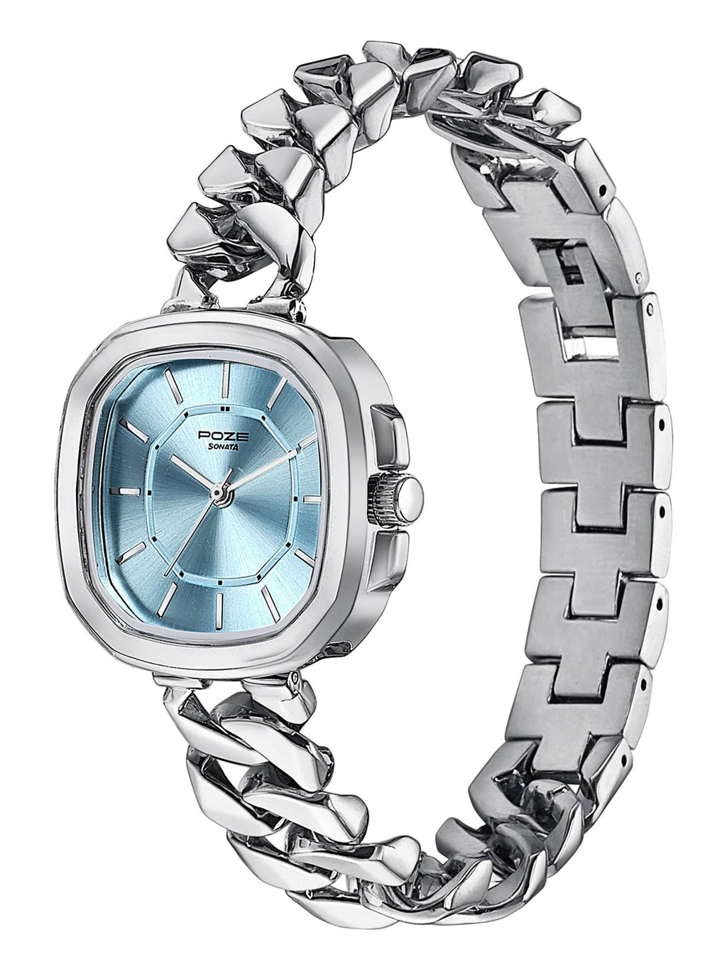 Brown Strap Rectangular Dial Watch for Women ( SP80096KM01W ) | W92 - view 8