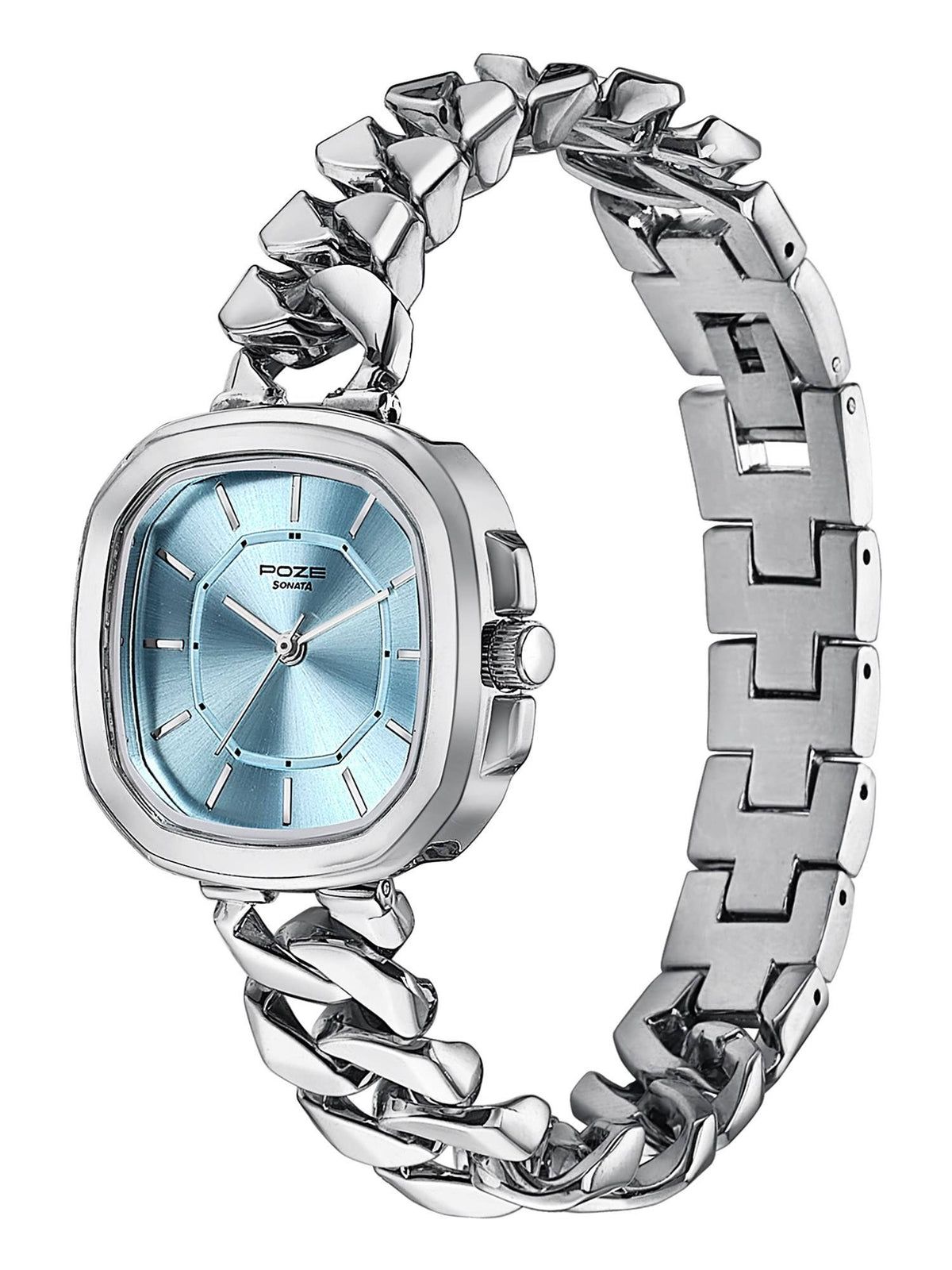 Brown Strap Rectangular Dial Watch for Women ( SP80096KM01W ) | W92 - view 8