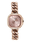 Rose Gold Strap Rectangular Dial Watch for Women ( SP80096WM01W ) | W92 - view 1