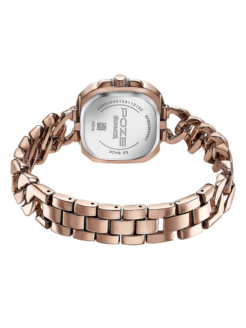 Brown Strap Rectangular Dial Watch for Women ( SP80096KM01W ) | W92 - view 15