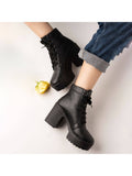 Women Solid Black Boots | BT61 - view 1
