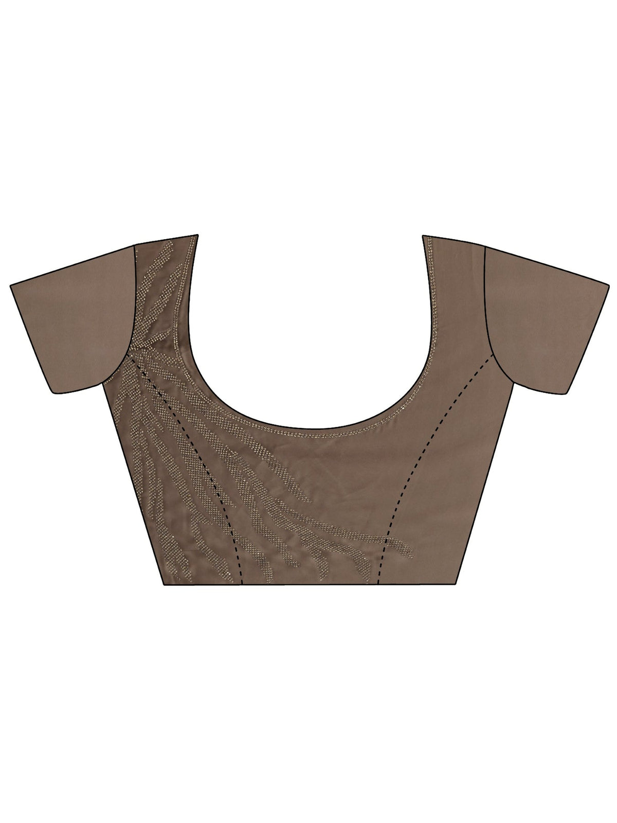 Libas Taupe Solid Satin Saree With Unstitched Blouse Piece S45