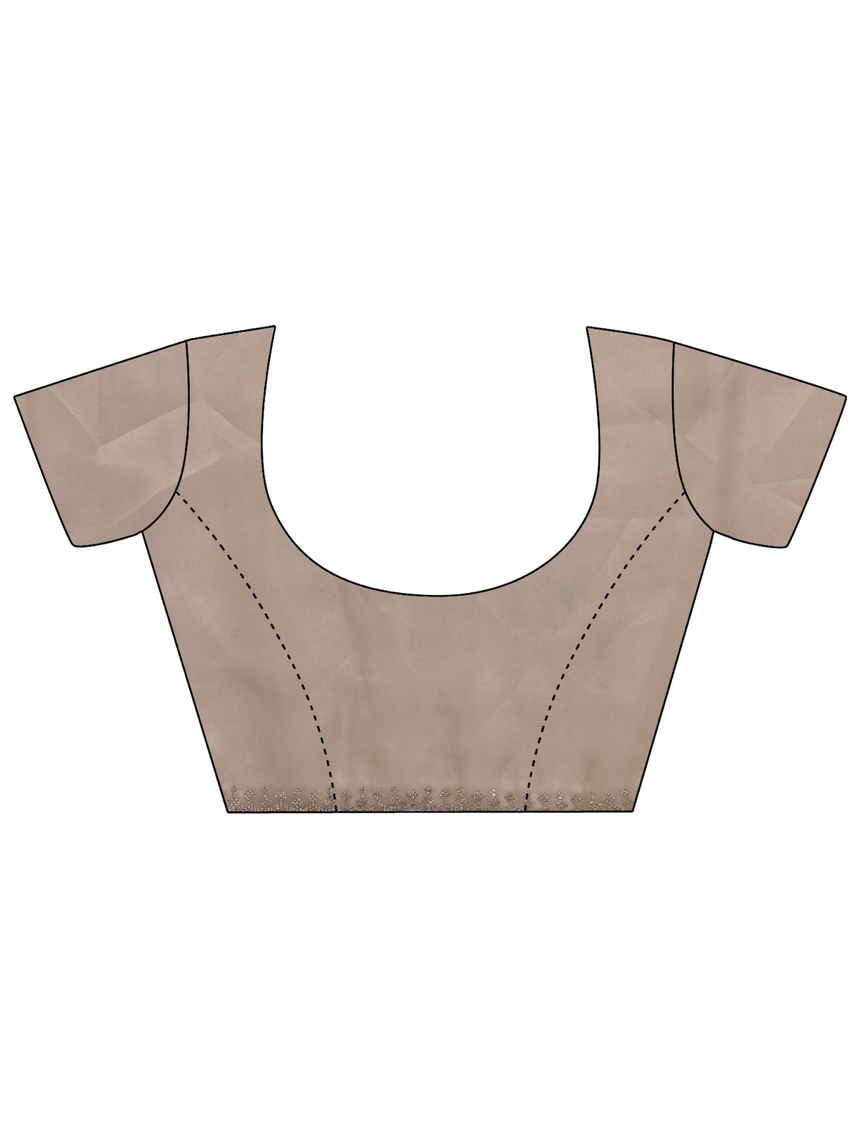 Libas Beige Embellished Tissue Saree With Unstitched Blouse Piece