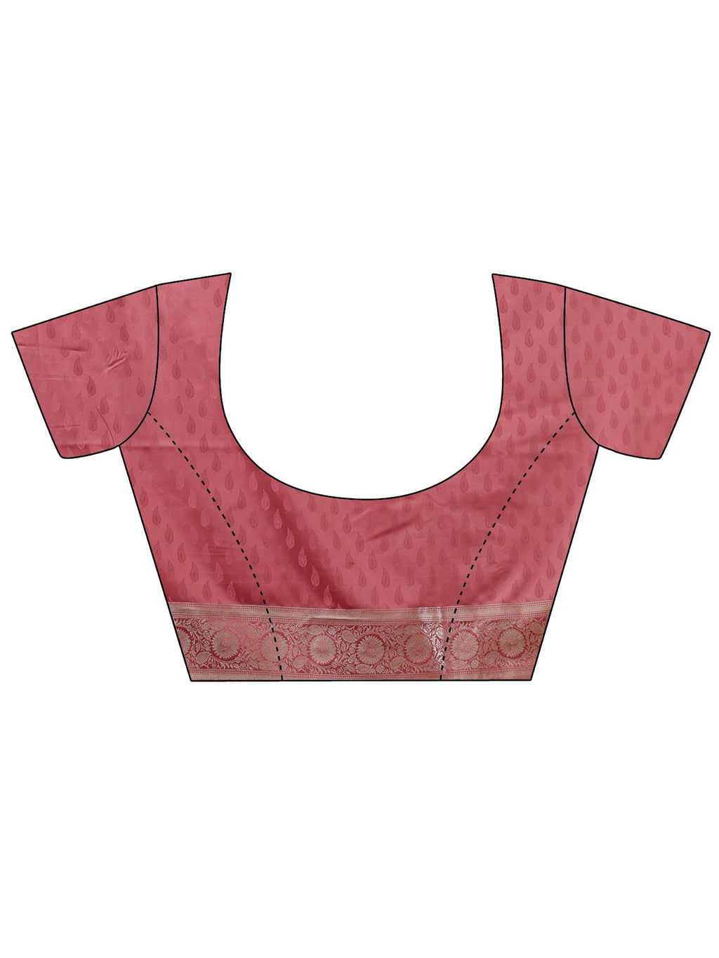 Libas Pink Kanjeevaram Silk Blend Saree S45