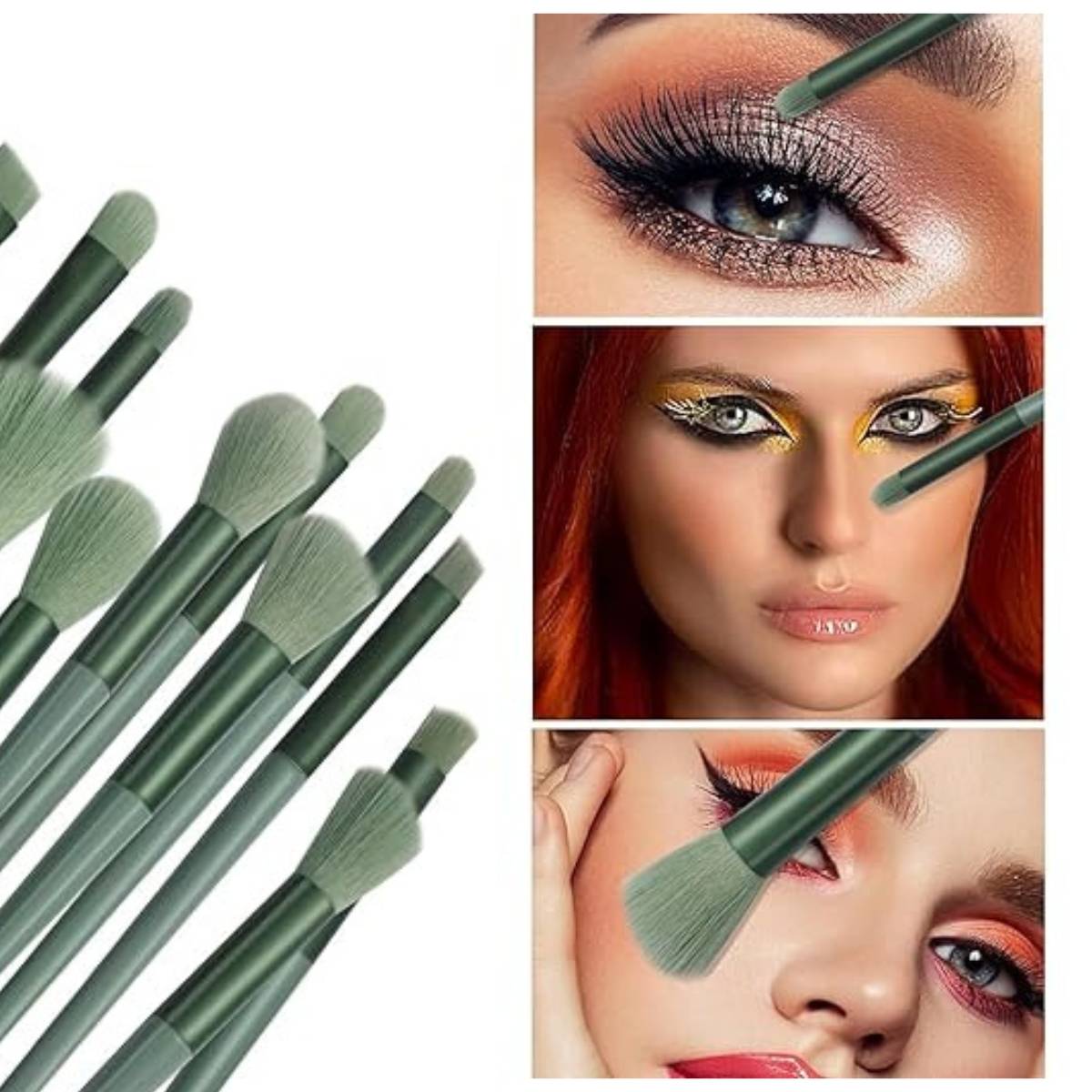 Makeup Brush Set Of 13 With Travel Pouch Bag Portable Cosmetic Brushes Kit | T32 - view 3