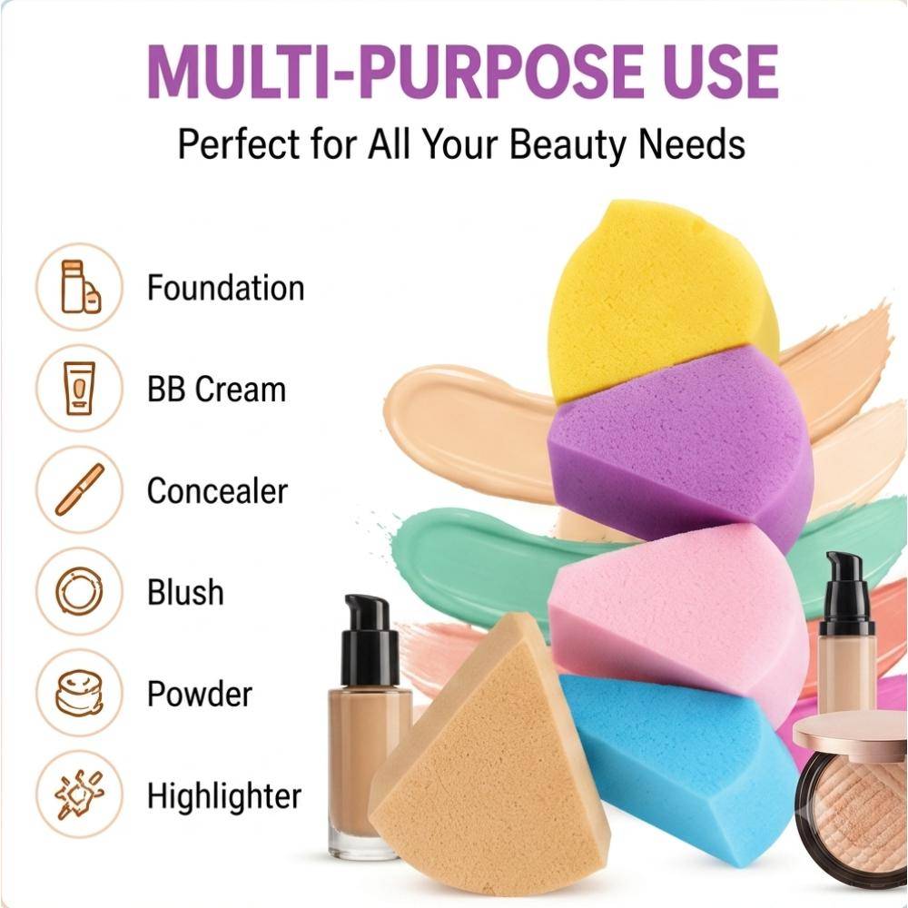 Beauty Blender Makeup Sponge Wedges Set, Applicator, Puffs | T32 - view 3