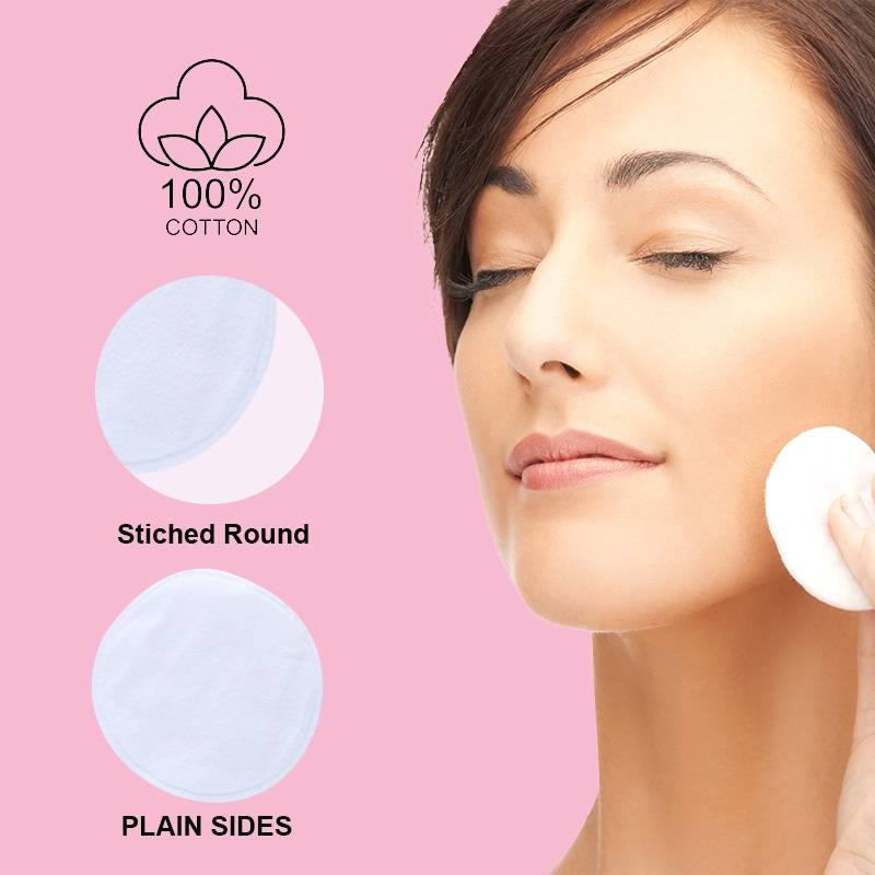 Round Facial Cotton Pads For Applying & Removing Makeup - Sensitive Skin | T32 - view 3
