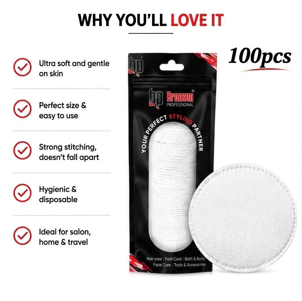 Round Facial Cotton Pads For Applying & Removing Makeup - Sensitive Skin | T32 - view 4