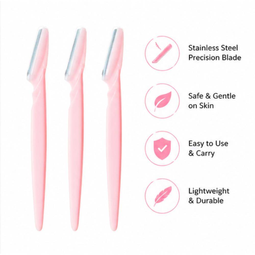 Eyebrow Touch Up Hair Removing Face Razor For Women-Pack of 3 Instant&Painless | T32 - view 2