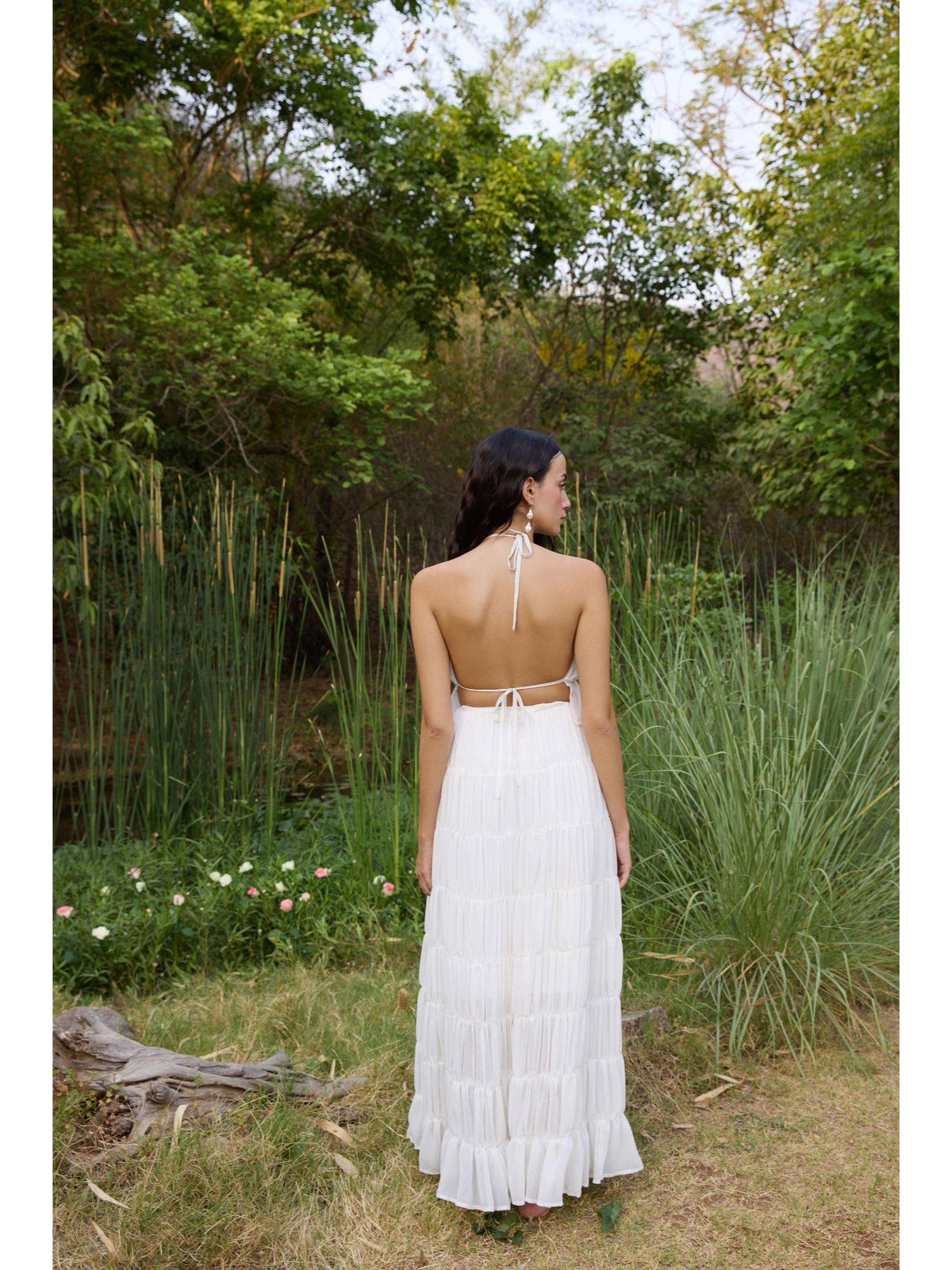 Women Georgette Off White Comfortable Crop Top | CT61 - view 3