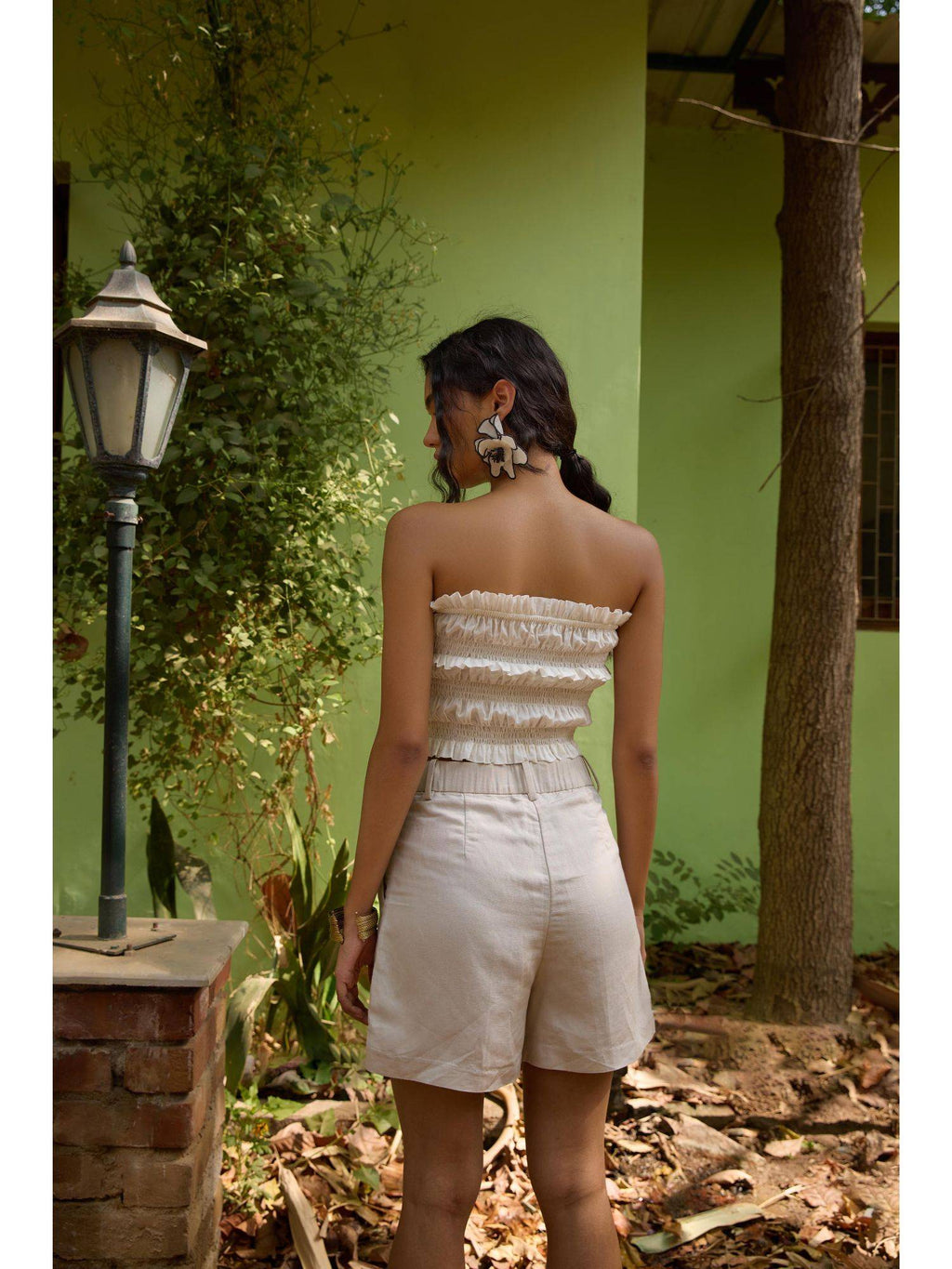 Women Cotton White Comfortable Crop Top | CT61 - view 5