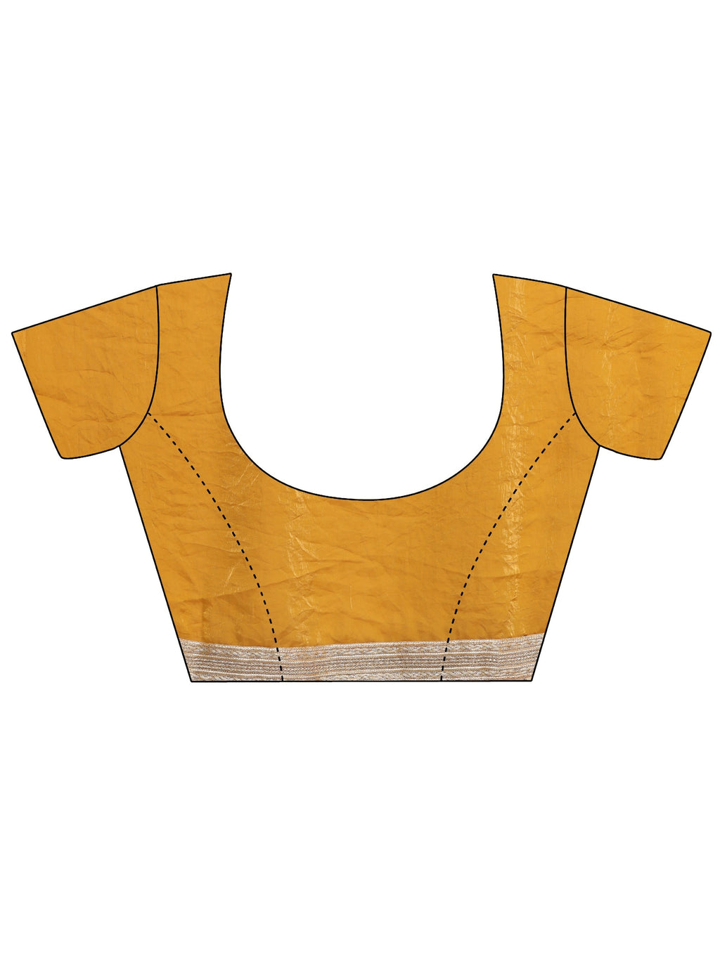 Libas Mustard Striped Textured Tissue Saree